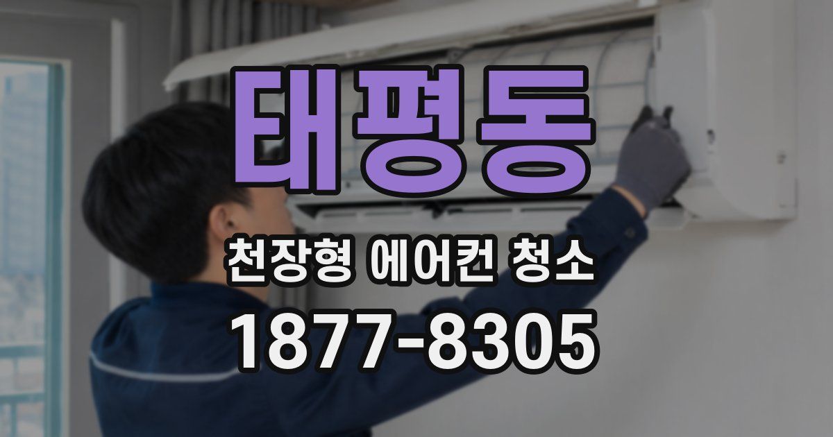 태평동 천장형 에어컨 청소