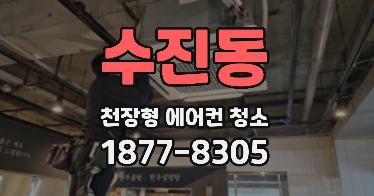 수진동 천장형 에어컨 청소