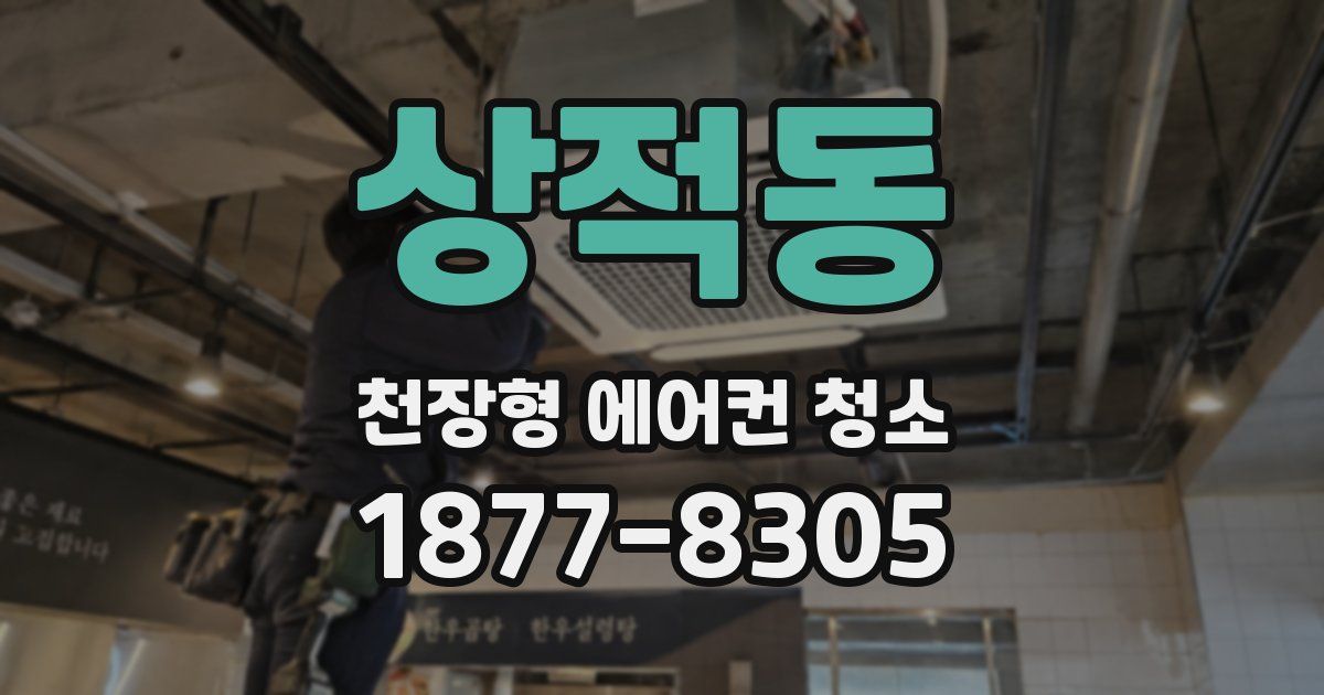 상적동 천장형 에어컨 청소