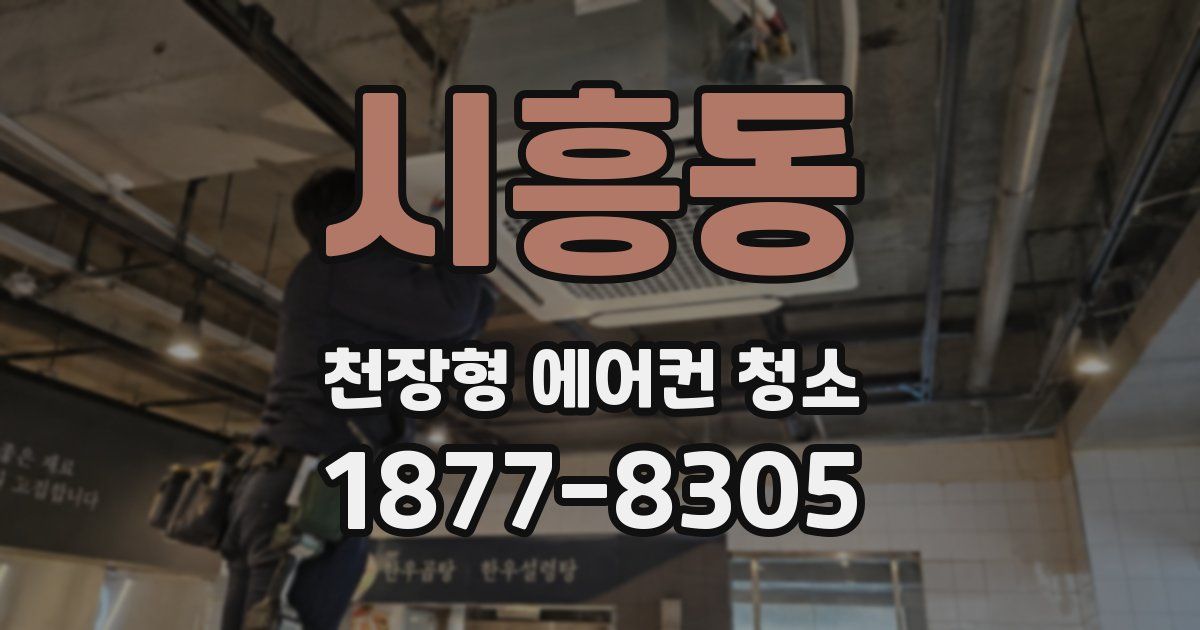 시흥동 천장형 에어컨 청소