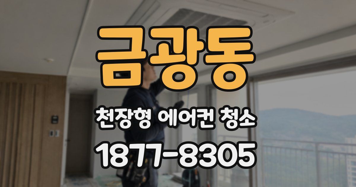 금광동 천장형 에어컨 청소
