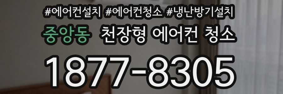 중앙동 천장형 에어컨 청소