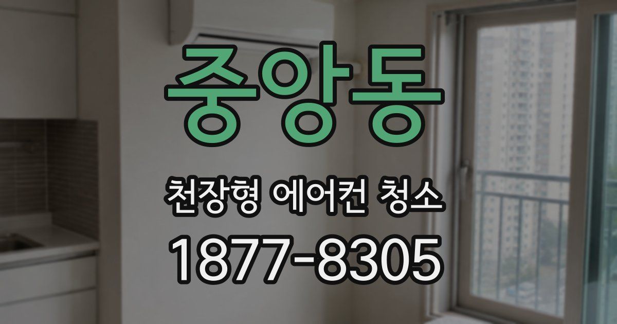 중앙동 천장형 에어컨 청소