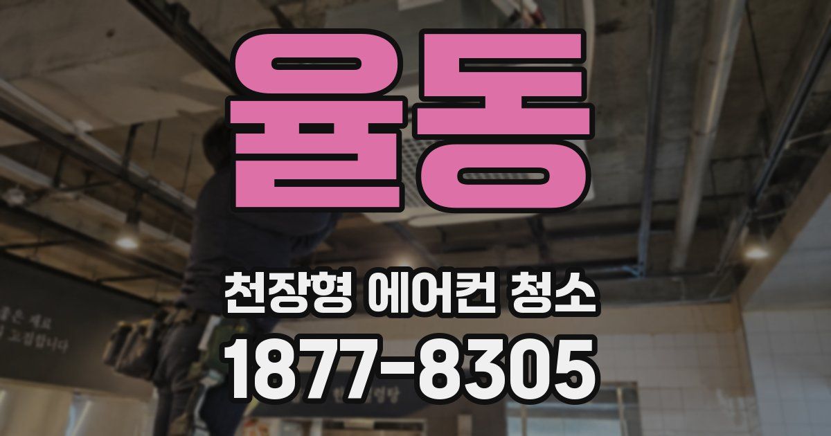 율동 천장형 에어컨 청소