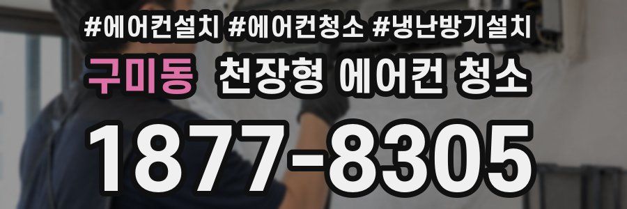 구미동 천장형 에어컨 청소