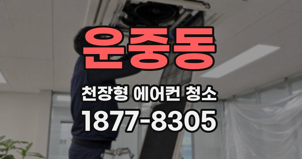 운중동 천장형 에어컨 청소