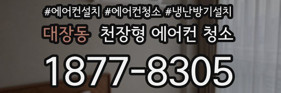 대장동 천장형 에어컨 청소
