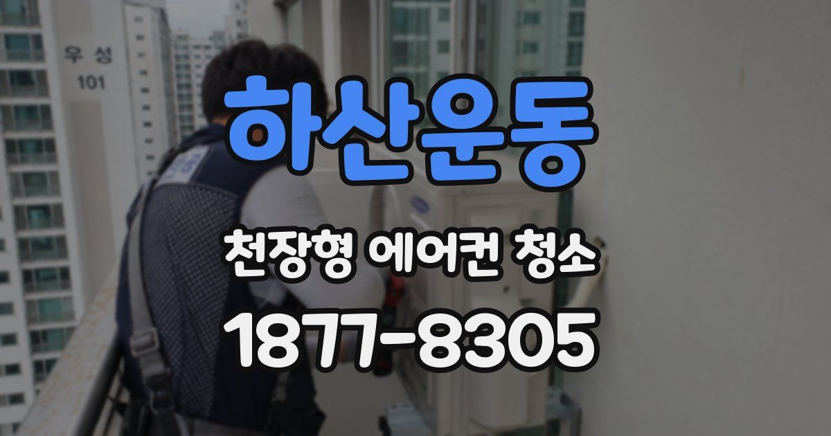 하산운동 천장형 에어컨 청소