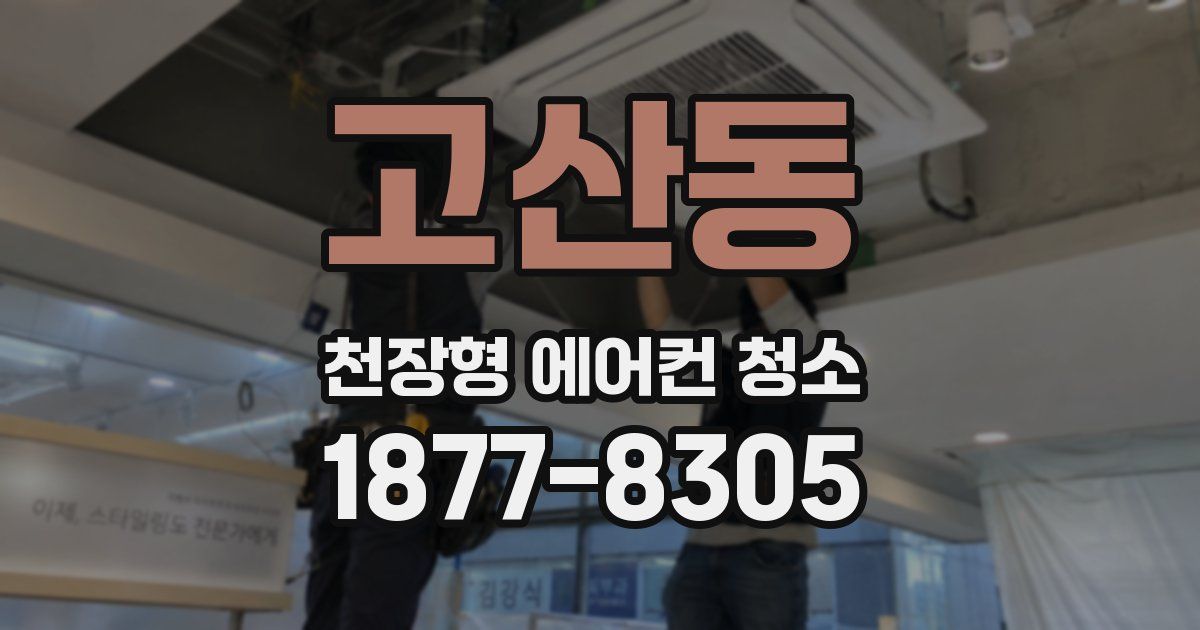 고산동 천장형 에어컨 청소