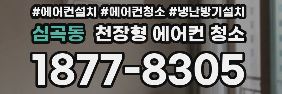 심곡동 천장형 에어컨 청소