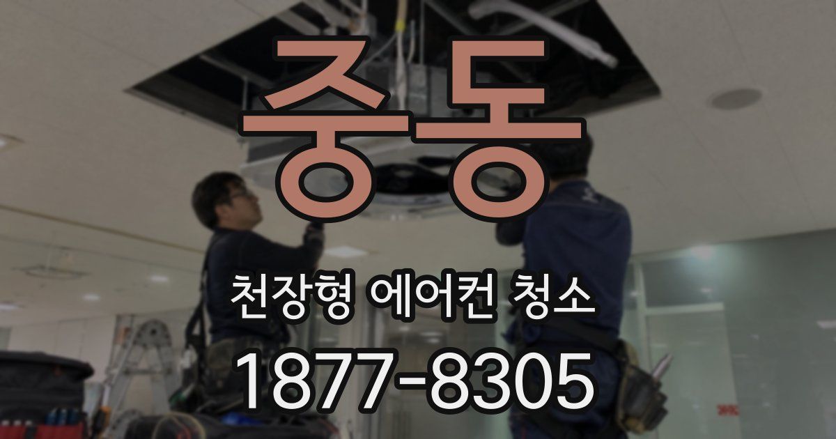 중동 천장형 에어컨 청소