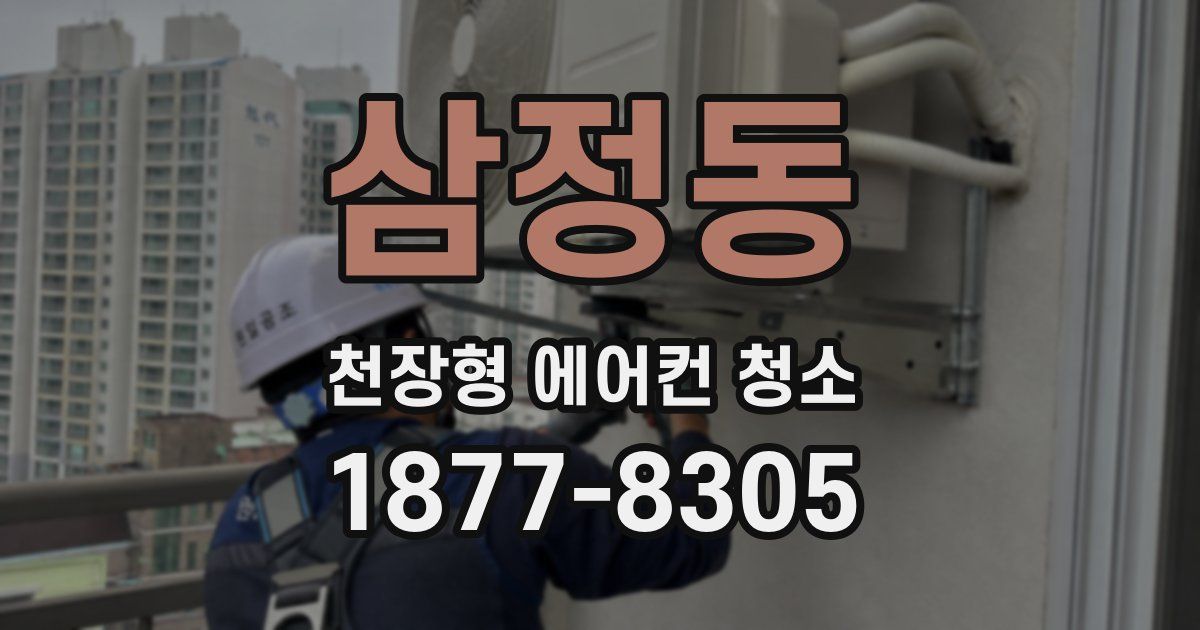 삼정동 천장형 에어컨 청소