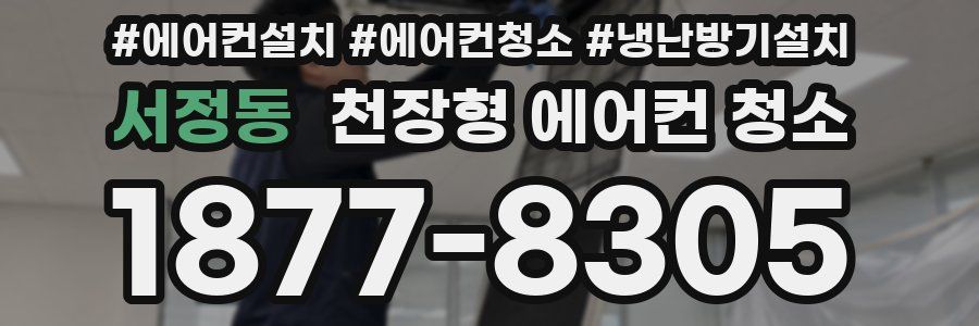 서정동 천장형 에어컨 청소