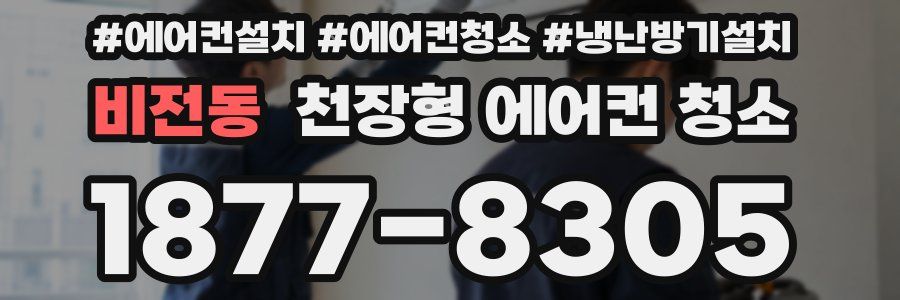 비전동 천장형 에어컨 청소