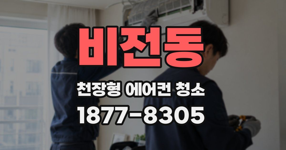 비전동 천장형 에어컨 청소