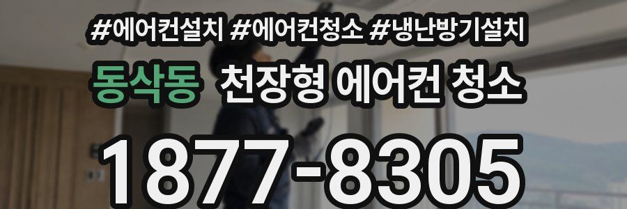 동삭동 천장형 에어컨 청소