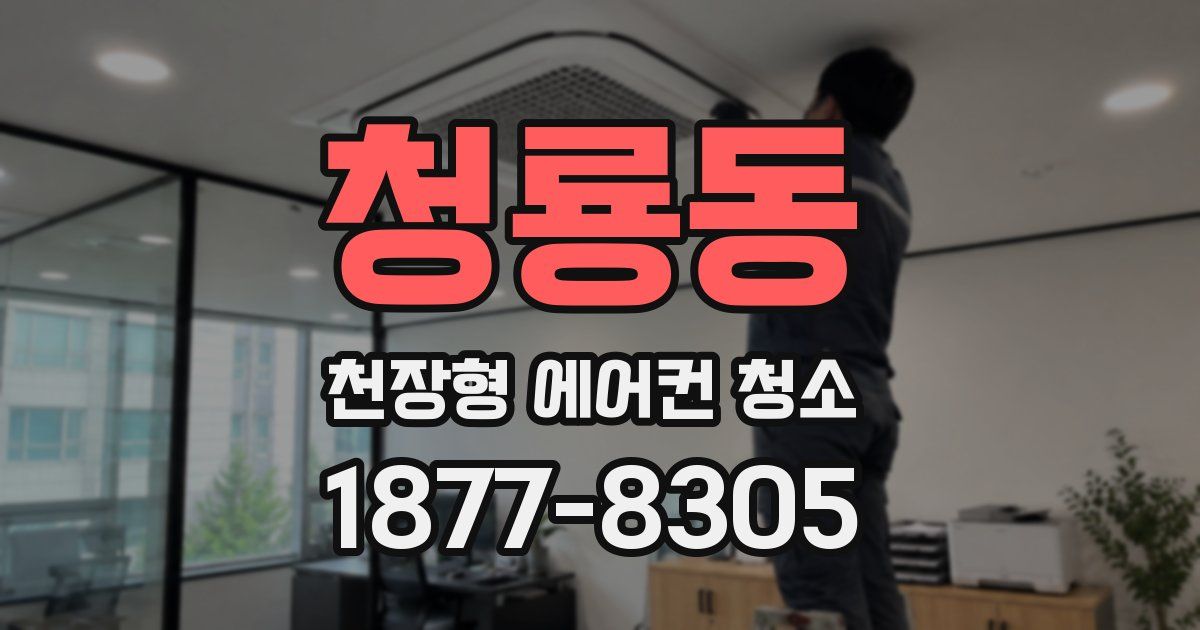 청룡동 천장형 에어컨 청소