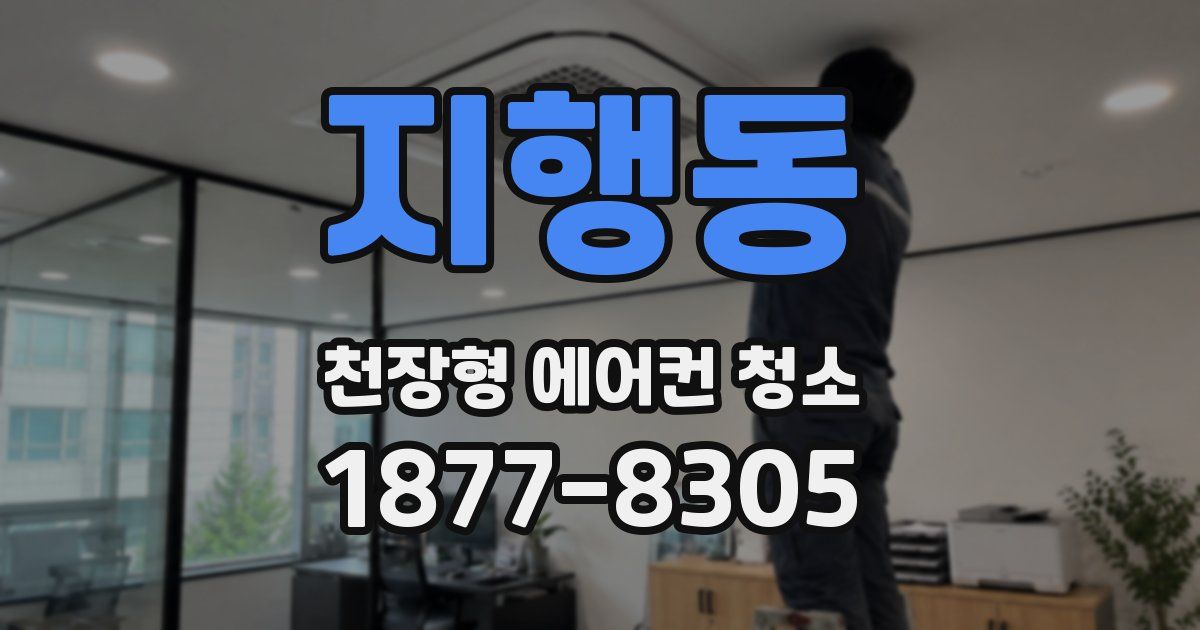 지행동 천장형 에어컨 청소