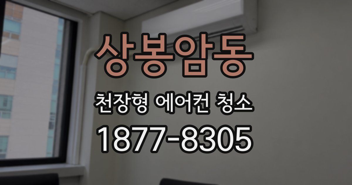 상봉암동 천장형 에어컨 청소