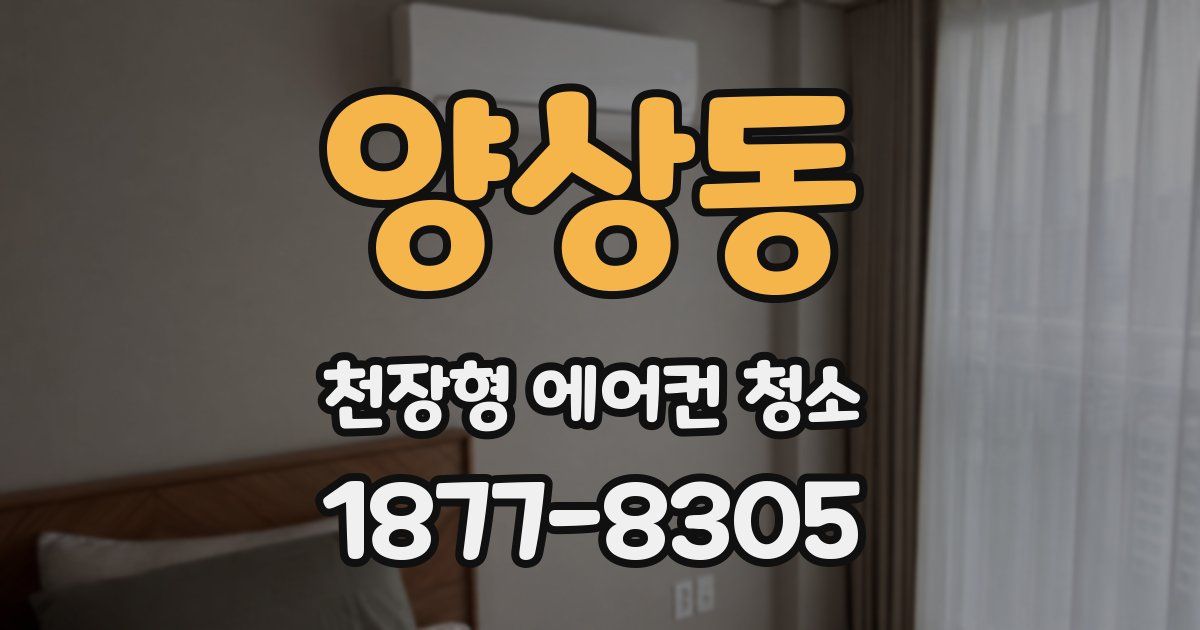 양상동 천장형 에어컨 청소