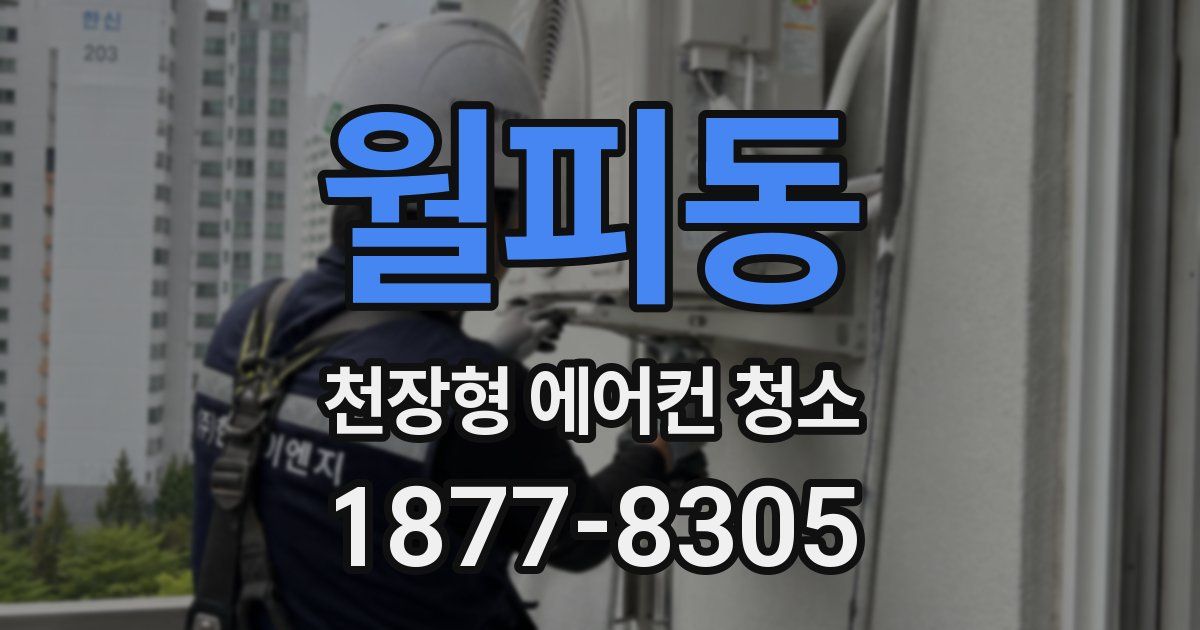 월피동 천장형 에어컨 청소