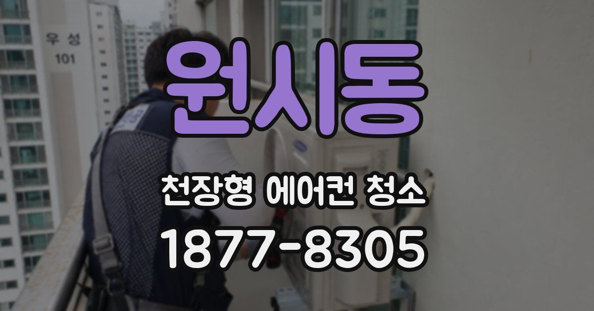 원시동 천장형 에어컨 청소