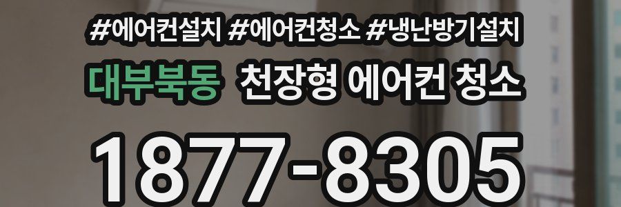 대부북동 천장형 에어컨 청소