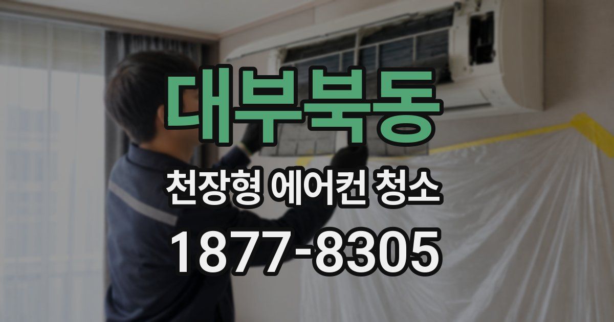 대부북동 천장형 에어컨 청소