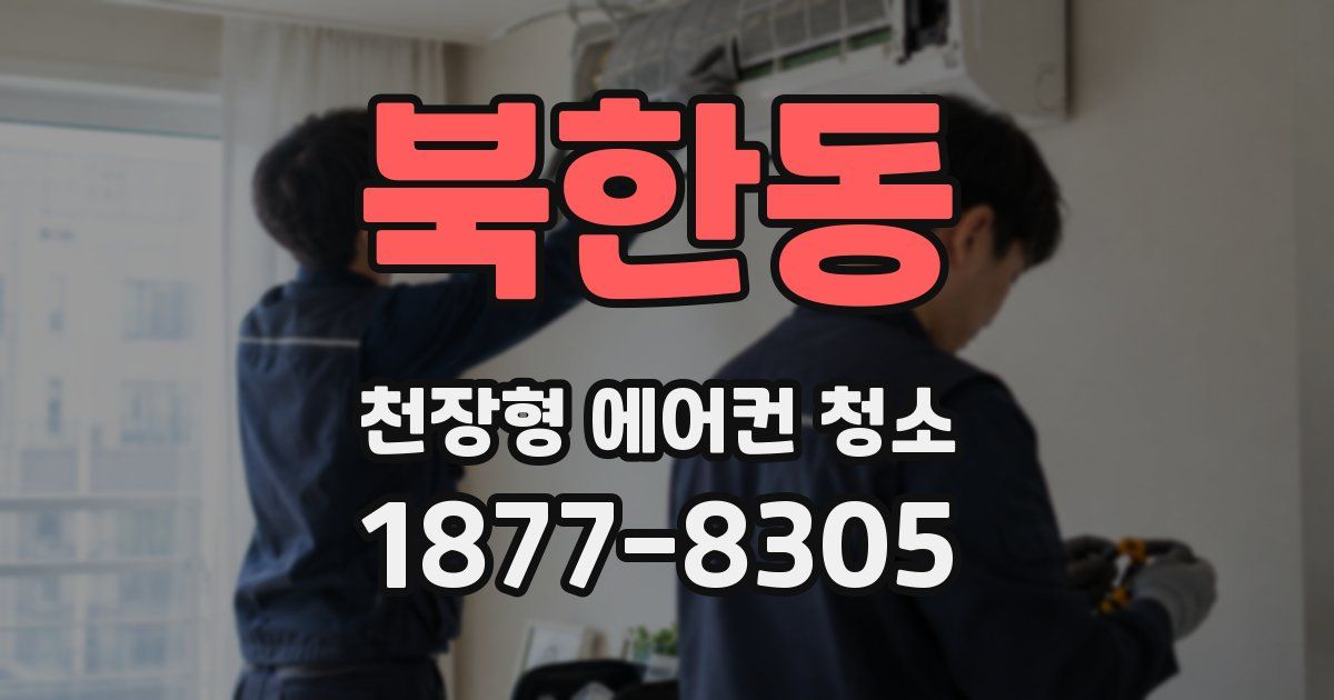 북한동 천장형 에어컨 청소