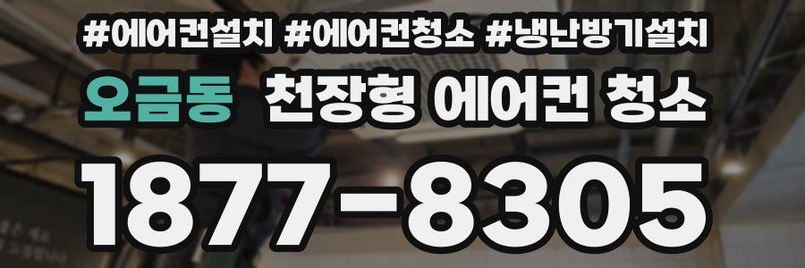 오금동 천장형 에어컨 청소
