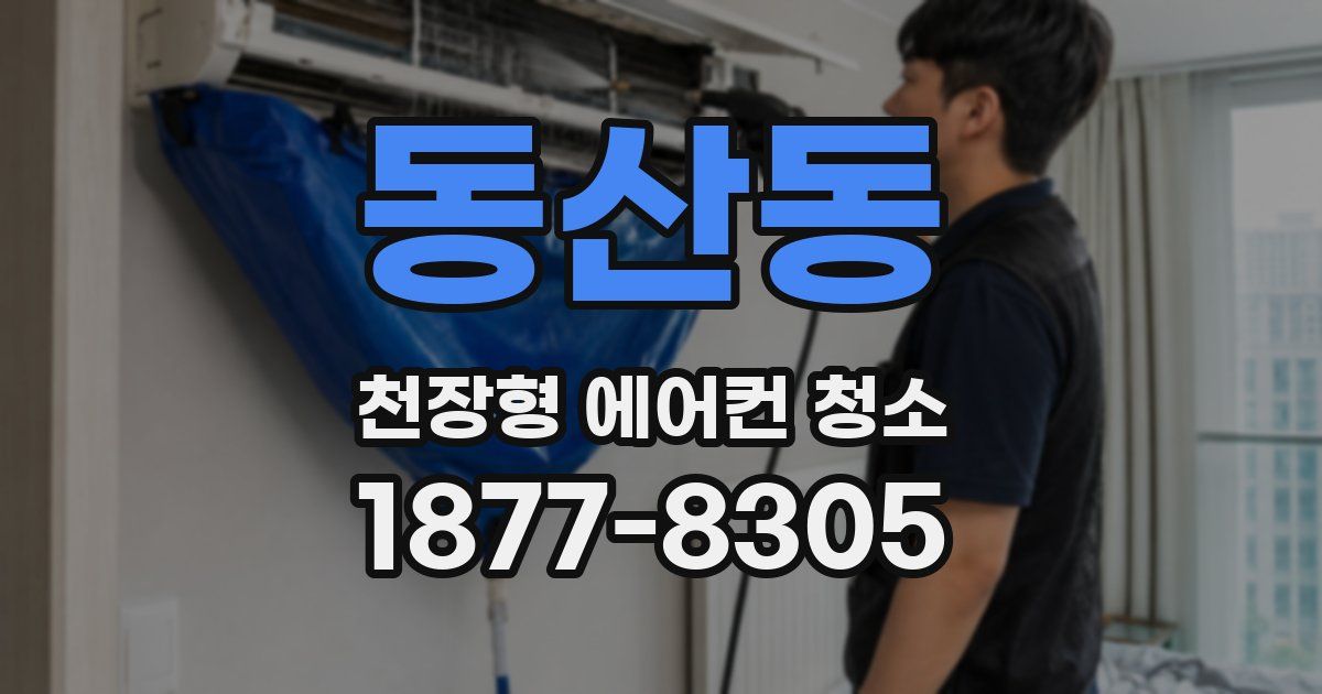 동산동 천장형 에어컨 청소