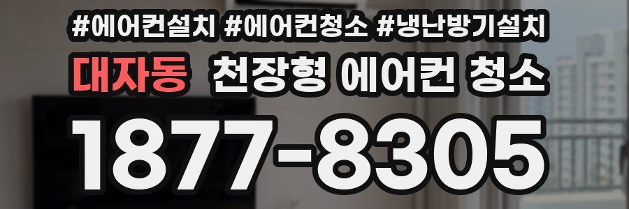 대자동 천장형 에어컨 청소