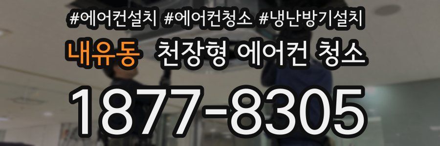 내유동 천장형 에어컨 청소