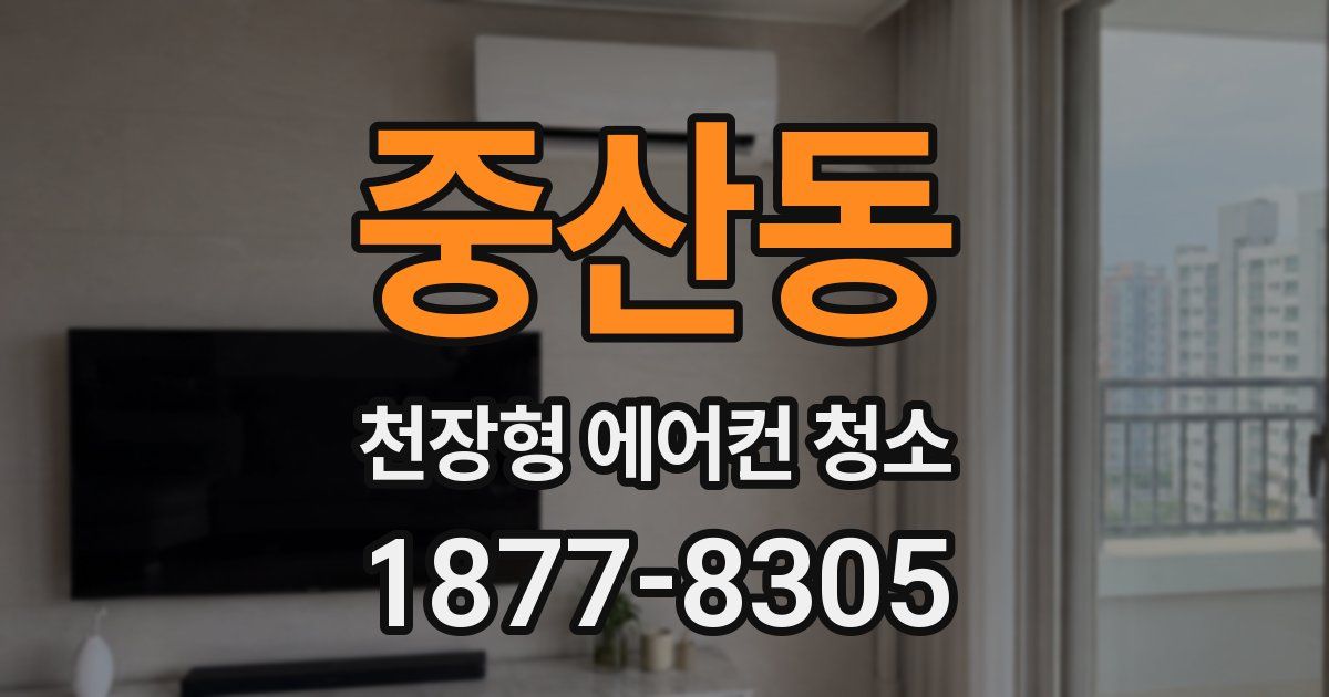 중산동 천장형 에어컨 청소
