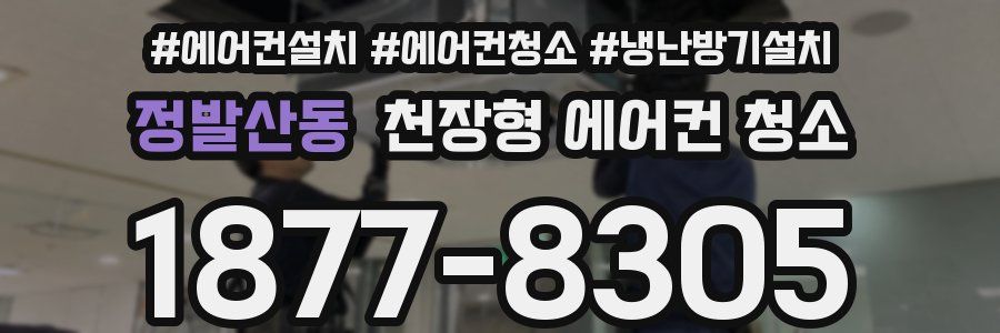 정발산동 천장형 에어컨 청소