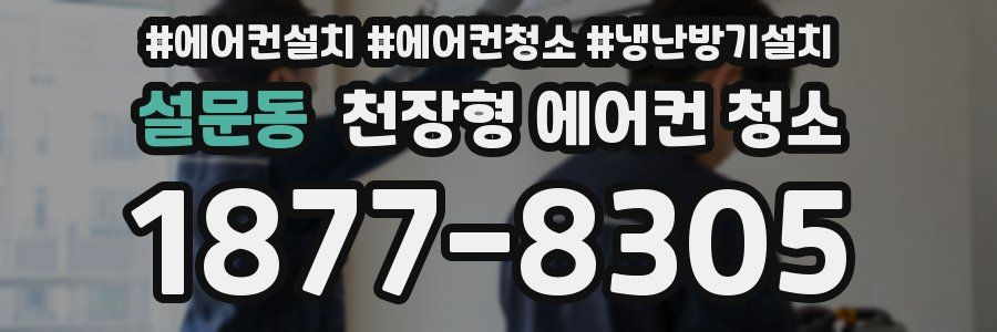 설문동 천장형 에어컨 청소