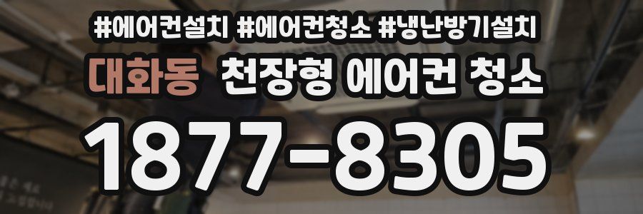 대화동 천장형 에어컨 청소