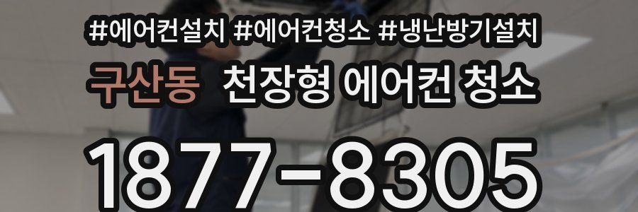 구산동 천장형 에어컨 청소