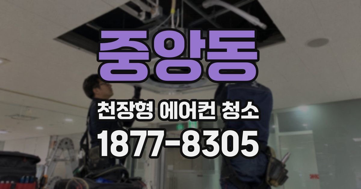 중앙동 천장형 에어컨 청소