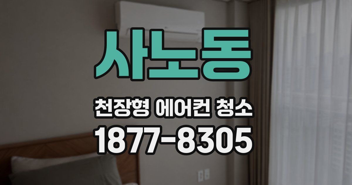 사노동 천장형 에어컨 청소