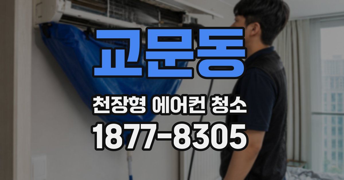 교문동 천장형 에어컨 청소