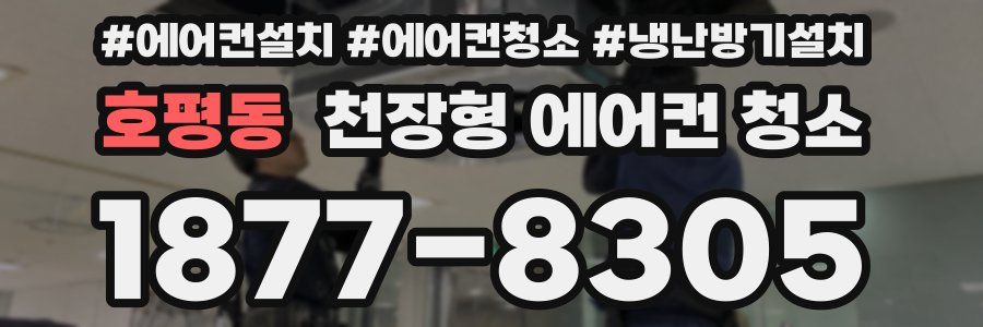 호평동 천장형 에어컨 청소
