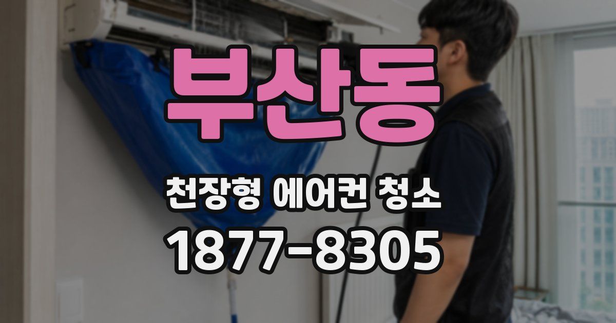 부산동 천장형 에어컨 청소