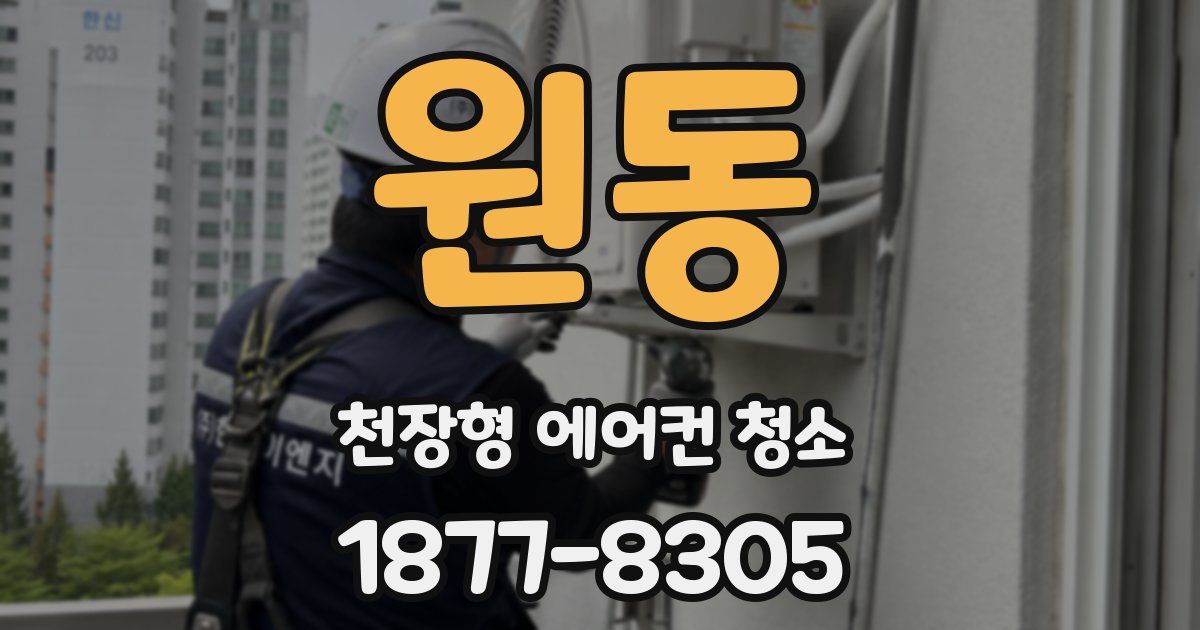 원동 천장형 에어컨 청소