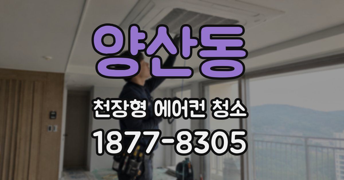 양산동 천장형 에어컨 청소