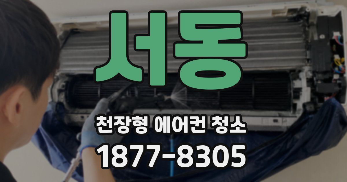 서동 천장형 에어컨 청소