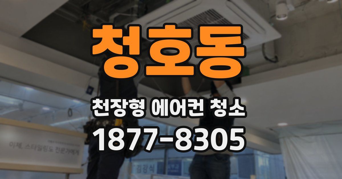 청호동 천장형 에어컨 청소