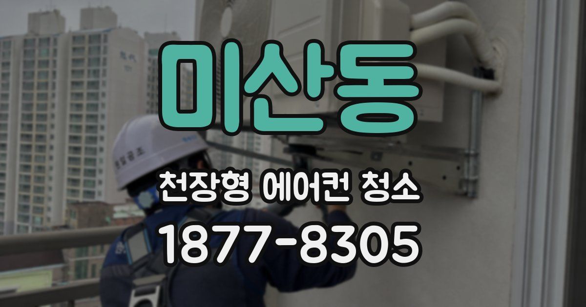 미산동 천장형 에어컨 청소