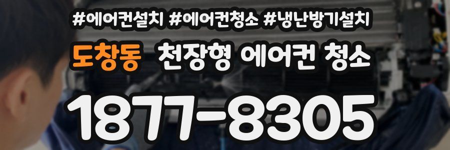 도창동 천장형 에어컨 청소