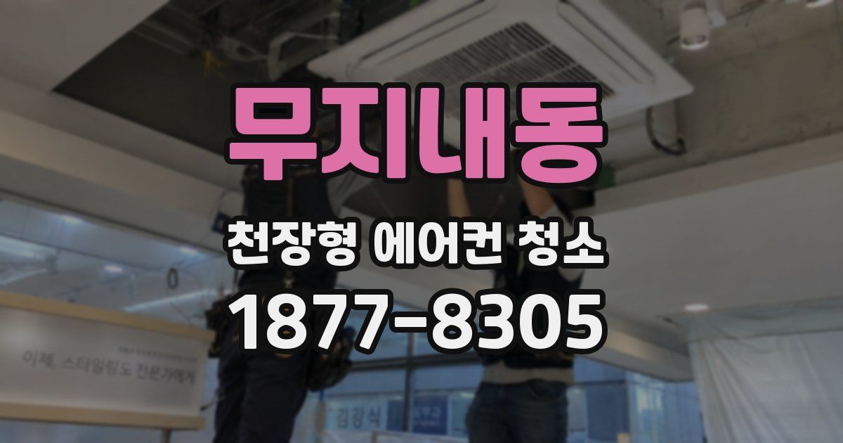 무지내동 천장형 에어컨 청소